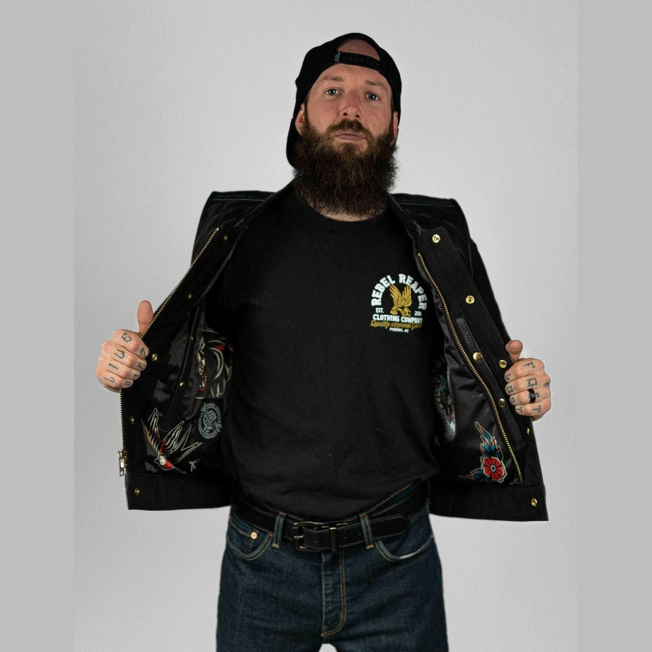 Back N Black 2.0 Collared Leather Mens Vest - Rebel Reaper Clothing Company Men's Vest