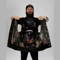 Thumbnail for Back N Black 2.0 Collared Leather Mens Vest - Rebel Reaper Clothing Company Men's Vest