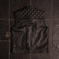 Thumbnail for Back N Black 2.0 Collared Leather Mens Vest