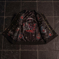 Thumbnail for Back N Black 2.0 Collarless Leather Mens Vest - Rebel Reaper Clothing Company Men's Vest