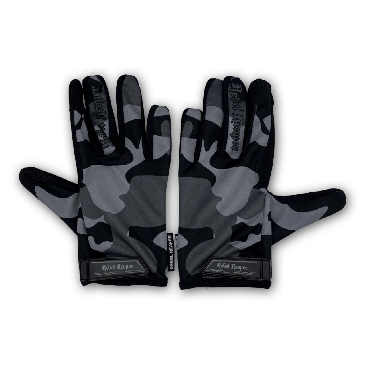 Black & Grey Camo Lightweight Gloves - Rebel Reaper Clothing Company Lightweight Moto Gloves
