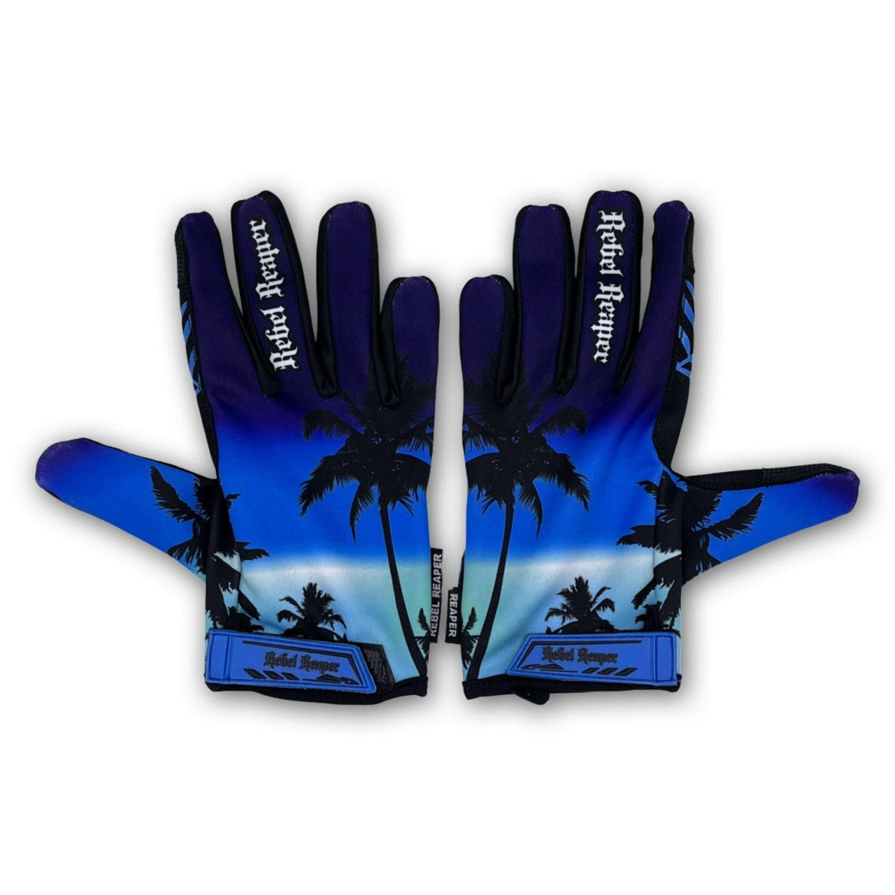 Blue Sunset Palms Lightweight Gloves - Rebel Reaper Clothing Company Lightweight Moto Gloves