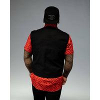 Thumbnail for Covert Short Torso Black Denim Mens Vest - Rebel Reaper Clothing Company Men's Vest