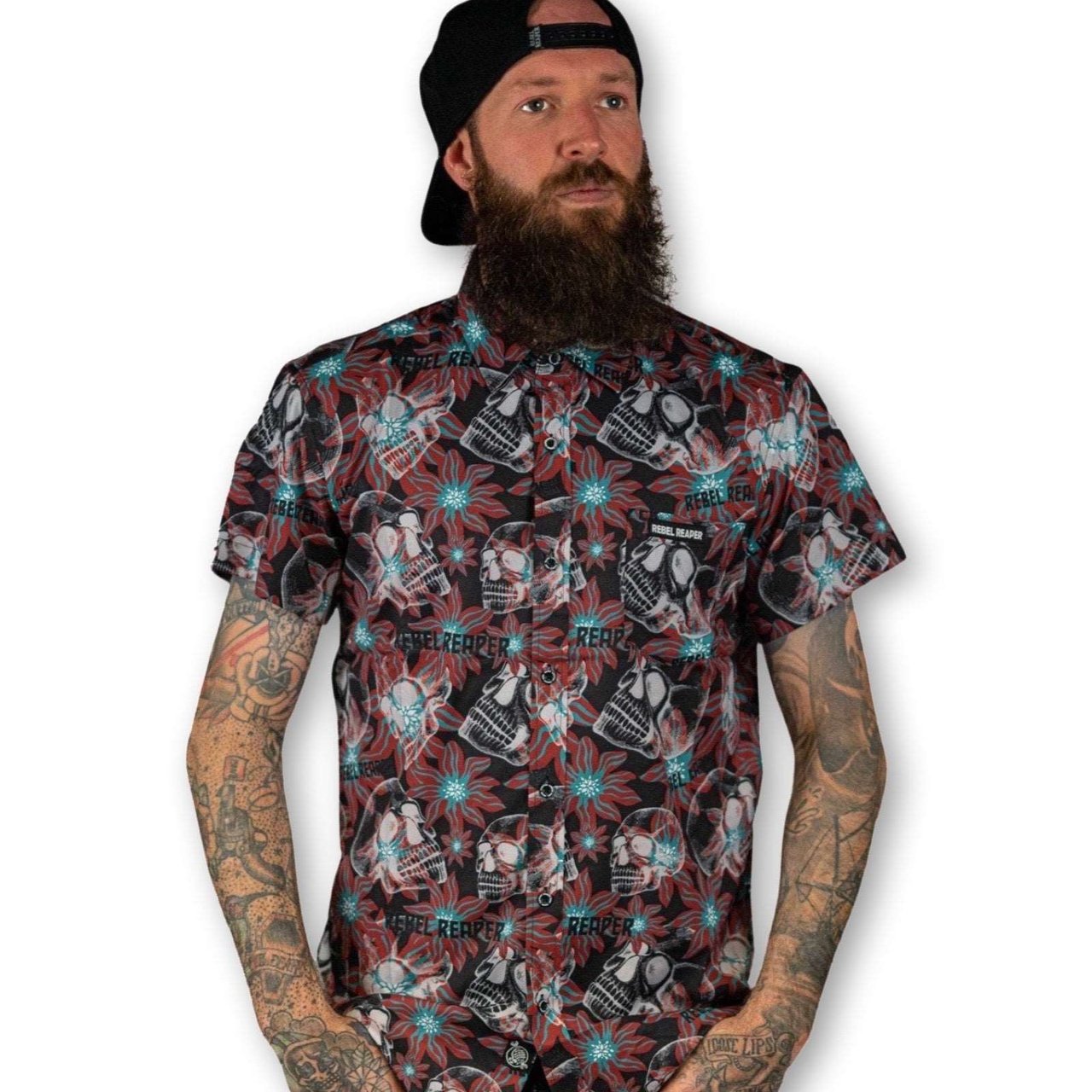 Dark Tropics Shirt - Rebel Reaper Clothing Company Button Up Shirt Men's