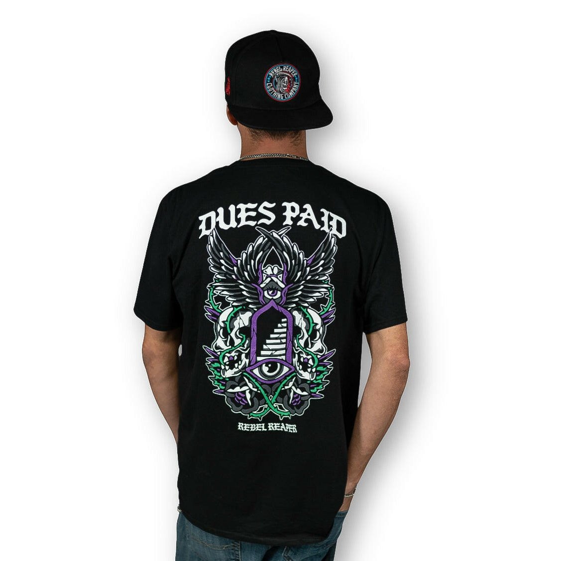 Dues Paid Black T-Shirt - Rebel Reaper Clothing Company T-Shirt
