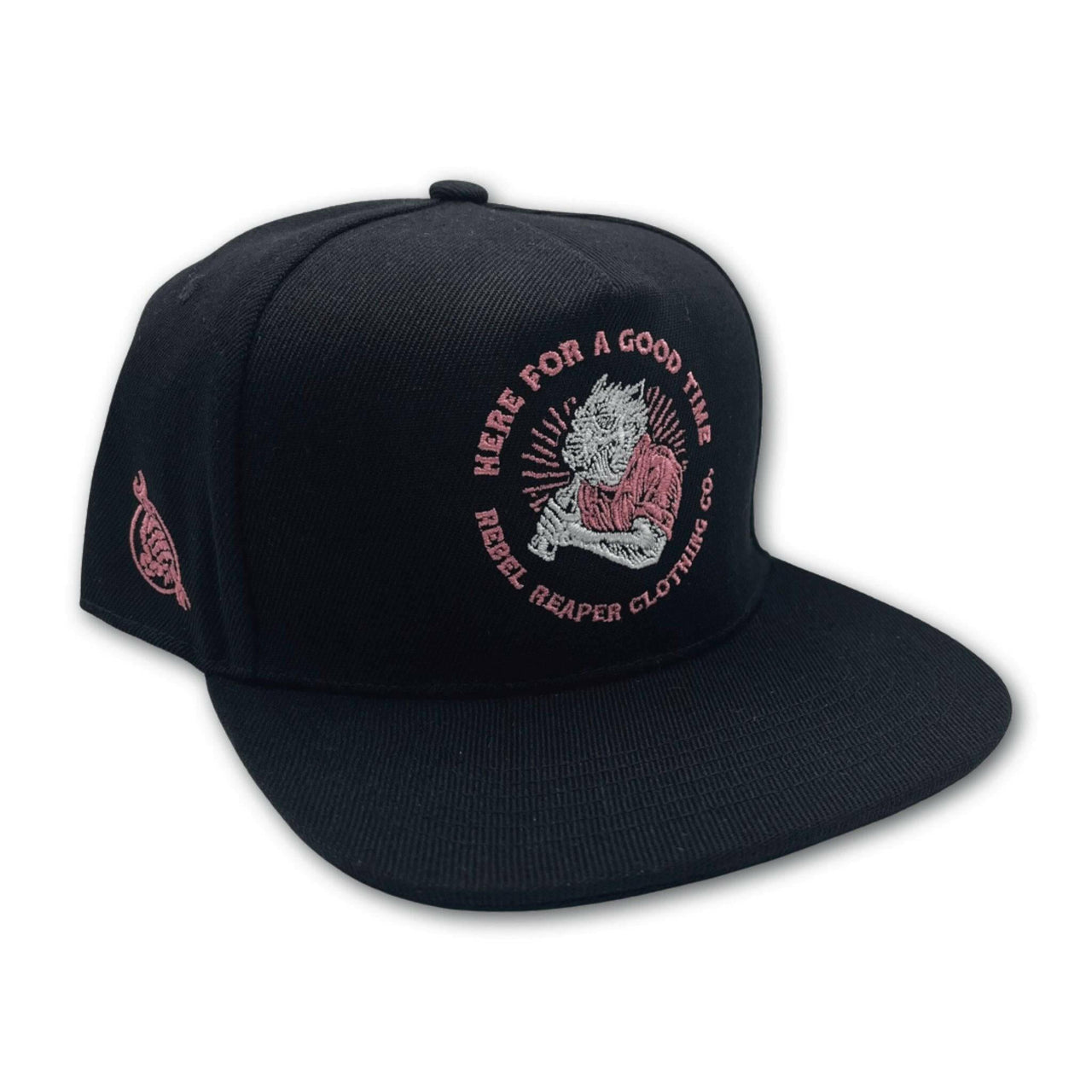 Good Times Black Embroidered Snapback - Rebel Reaper Clothing Company Hats - Snapback