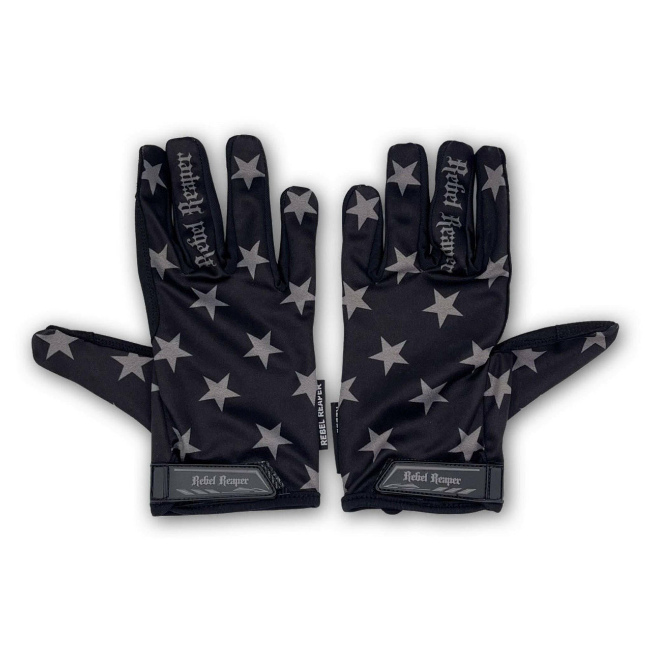 Grey Black Stars Lightweight Gloves - Rebel Reaper Clothing Company Lightweight Moto Gloves