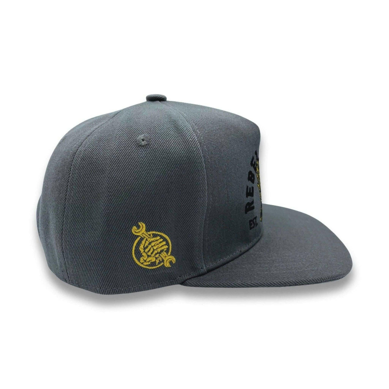 Grey Quality Goods Embroidered Snapback - Rebel Reaper Clothing Company Hats - Snapback