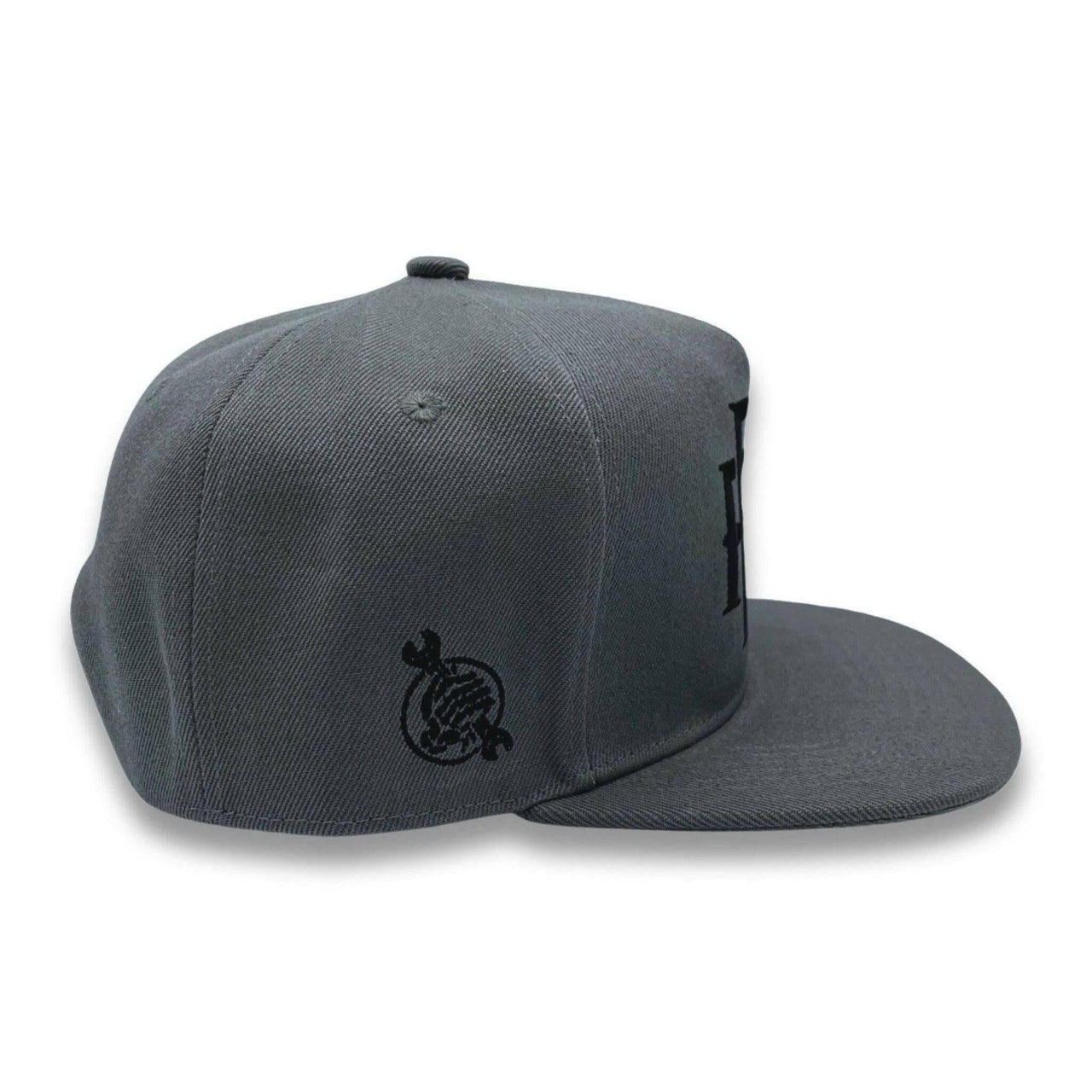 Grey & White Monogram Embroidered Snapback - Rebel Reaper Clothing Company Hats - Snapback