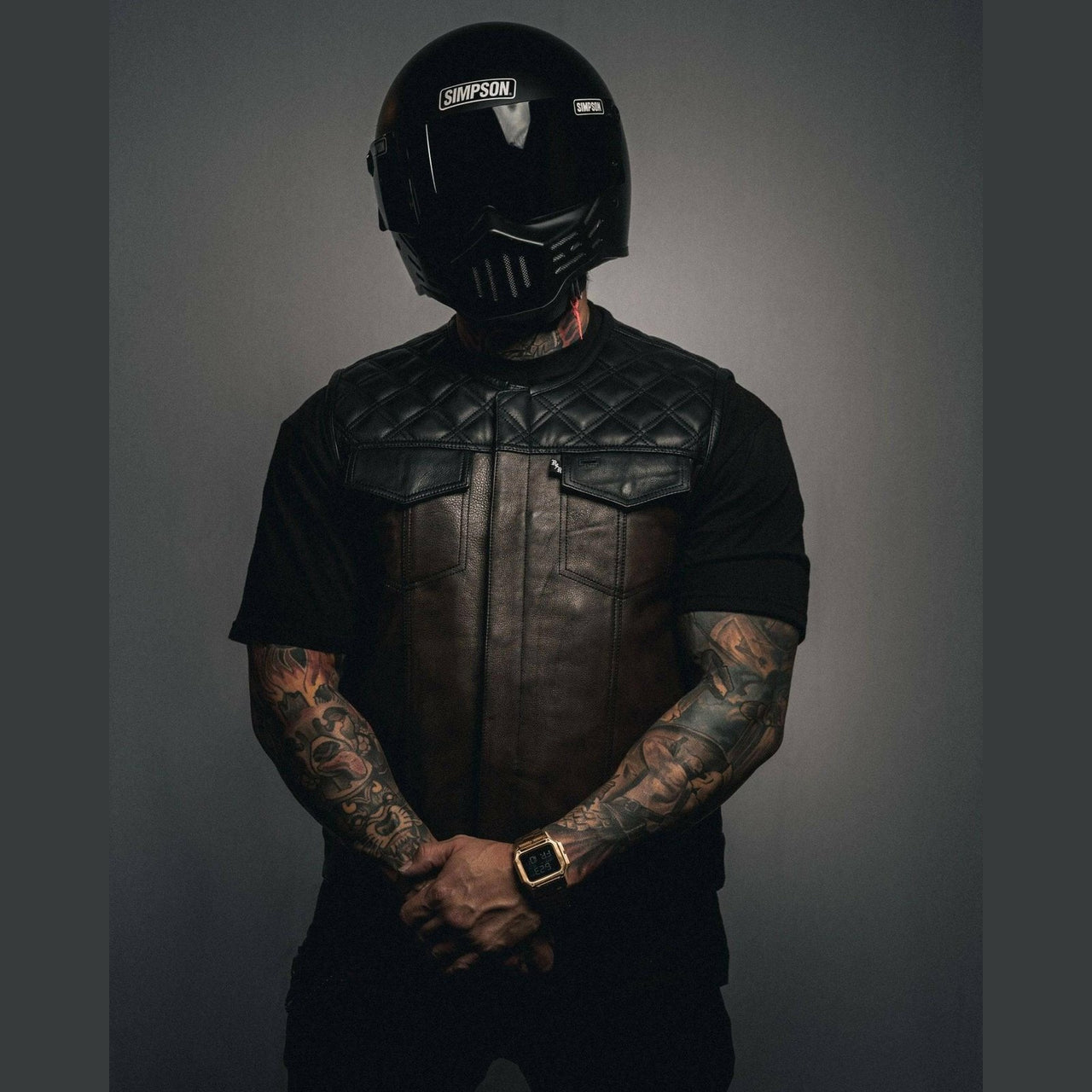 Harvester of Sorrow Black Leather Mens Vest - Rebel Reaper Clothing Company Men's Vest