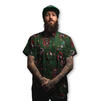 Thumbnail for Tattoo Traditional Classic | Button Up Shirt | Green