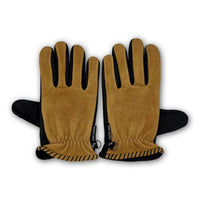 Thumbnail for Leather Motorcycle Riding Gloves - Classic Roper - Tan