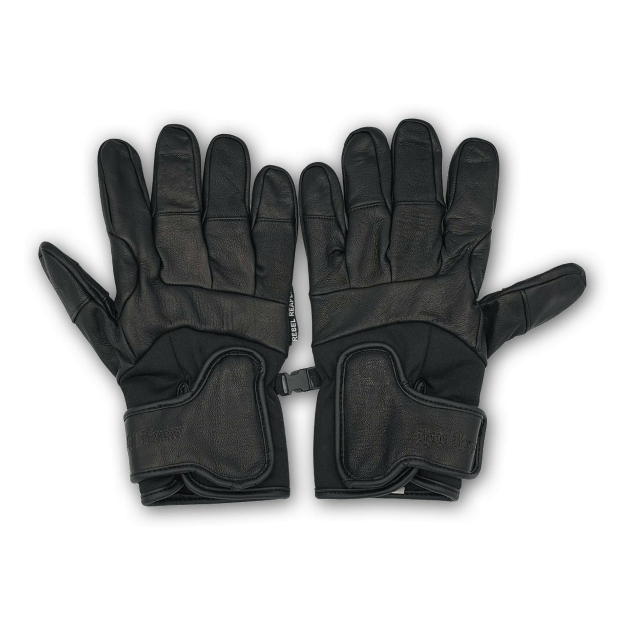 Leather Motorcycle Riding Gloves - Modern Insulated | Waterproof - Black
