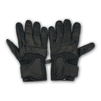 Thumbnail for Leather Motorcycle Riding Gloves - Modern Insulated | Waterproof - Black
