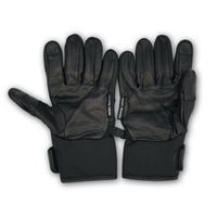 Thumbnail for Leather Motorcycle Riding Gloves - Modern Insulated | Waterproof - Black