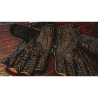 Thumbnail for Leather Motorcycle Riding Gloves - Modern Roper - Distressed Brown - Rebel Reaper Clothing CompanyLeather Gloves