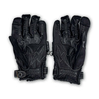 Thumbnail for Leather Motorcycle Riding Gloves - Modern Roper - Grey Stars - Rebel Reaper Clothing CompanyLeather Gloves
