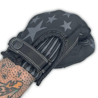 Thumbnail for Leather Motorcycle Riding Gloves - Modern Roper - Grey Stars - Rebel Reaper Clothing CompanyLeather Gloves