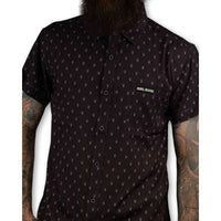 Thumbnail for Maroon Metal Hand Shirt - Rebel Reaper Clothing Company Button Up Shirt Men's