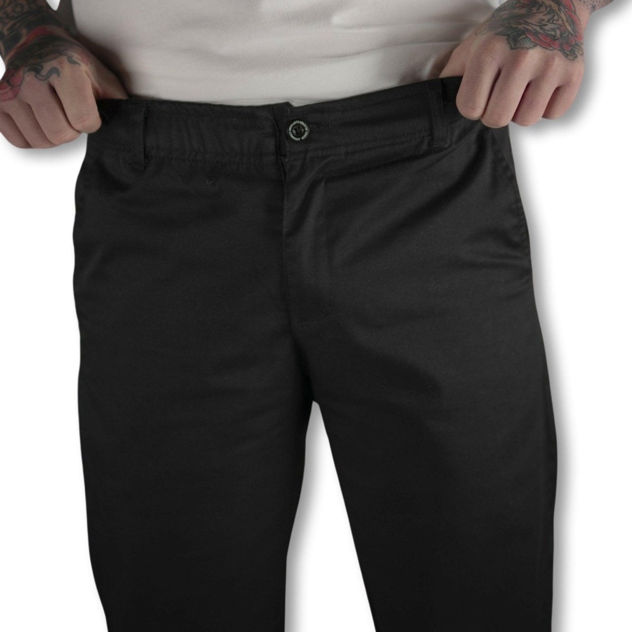 Mens Black Chino Pants - Rebel Reaper Clothing CompanyChino Pants