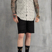 Thumbnail for Mens Black Chino Shorts - Rebel Reaper Clothing CompanyChino Shorts
