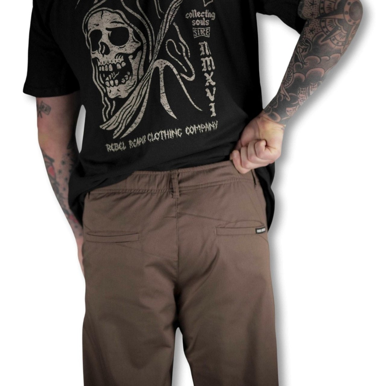Mens Brown Chino Pants - Rebel Reaper Clothing CompanyChino Pants
