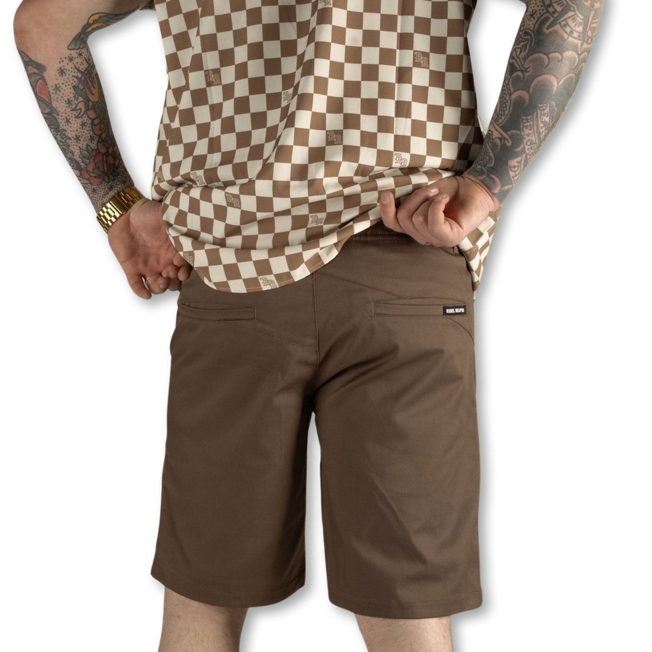 Mens Brown Chino Shorts - Rebel Reaper Clothing CompanyChino Shorts