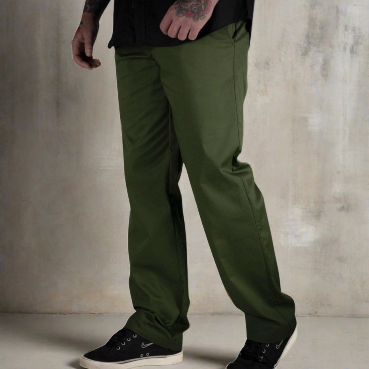 Mens Green Chino Pants - Rebel Reaper Clothing Company Chino Pants