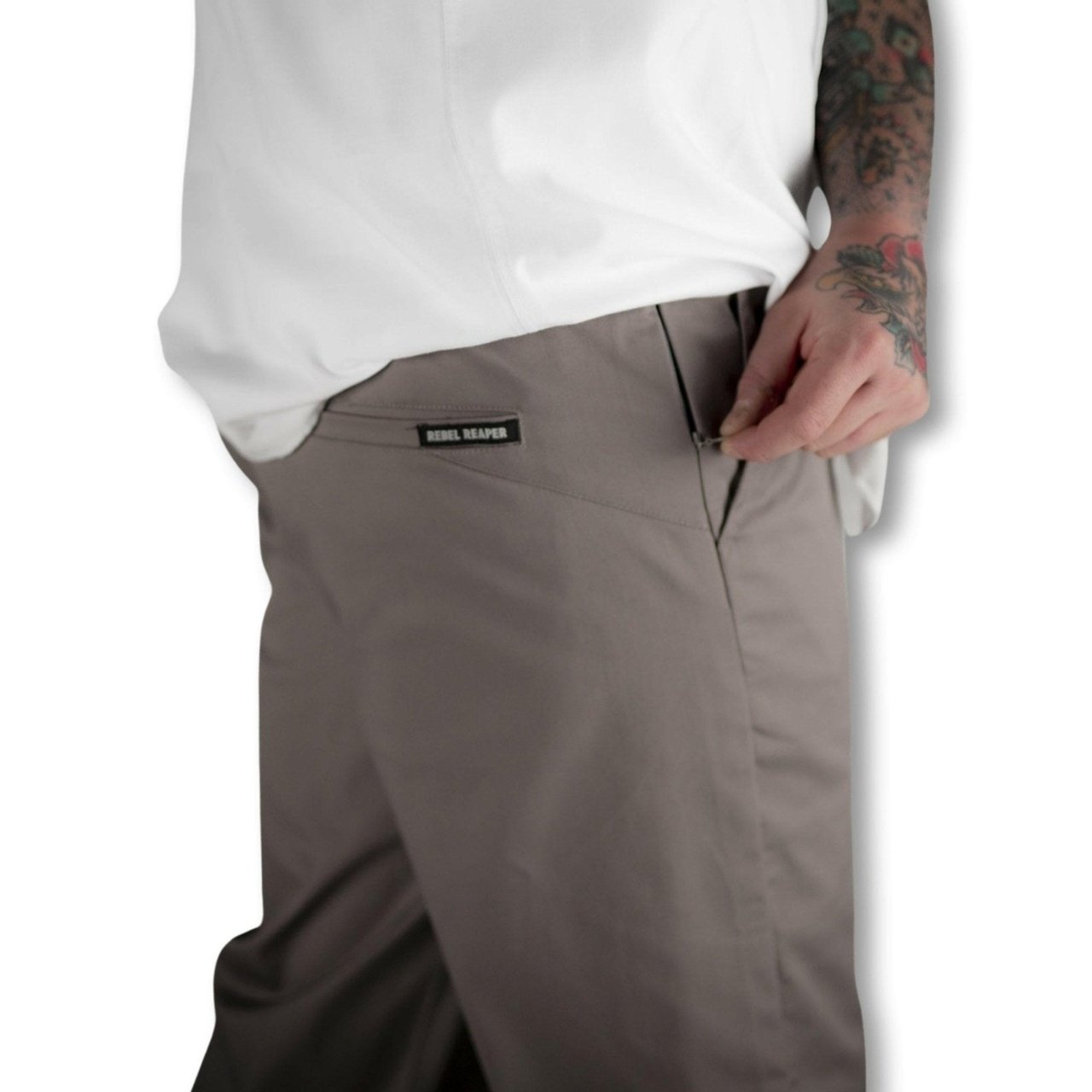Mens Grey Chino Pants - Rebel Reaper Clothing CompanyChino Pants