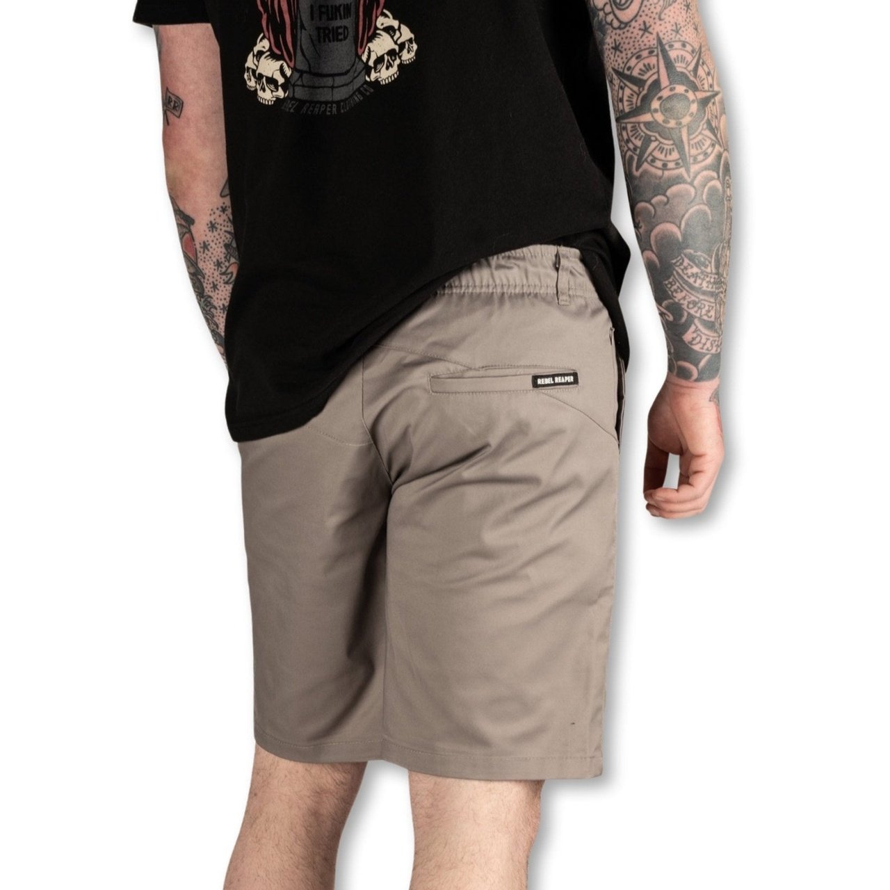 Mens Grey Chino Shorts - Rebel Reaper Clothing CompanyChino Shorts
