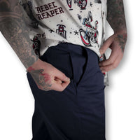 Thumbnail for Mens Navy Blue Chino Pants - Rebel Reaper Clothing CompanyChino Pants