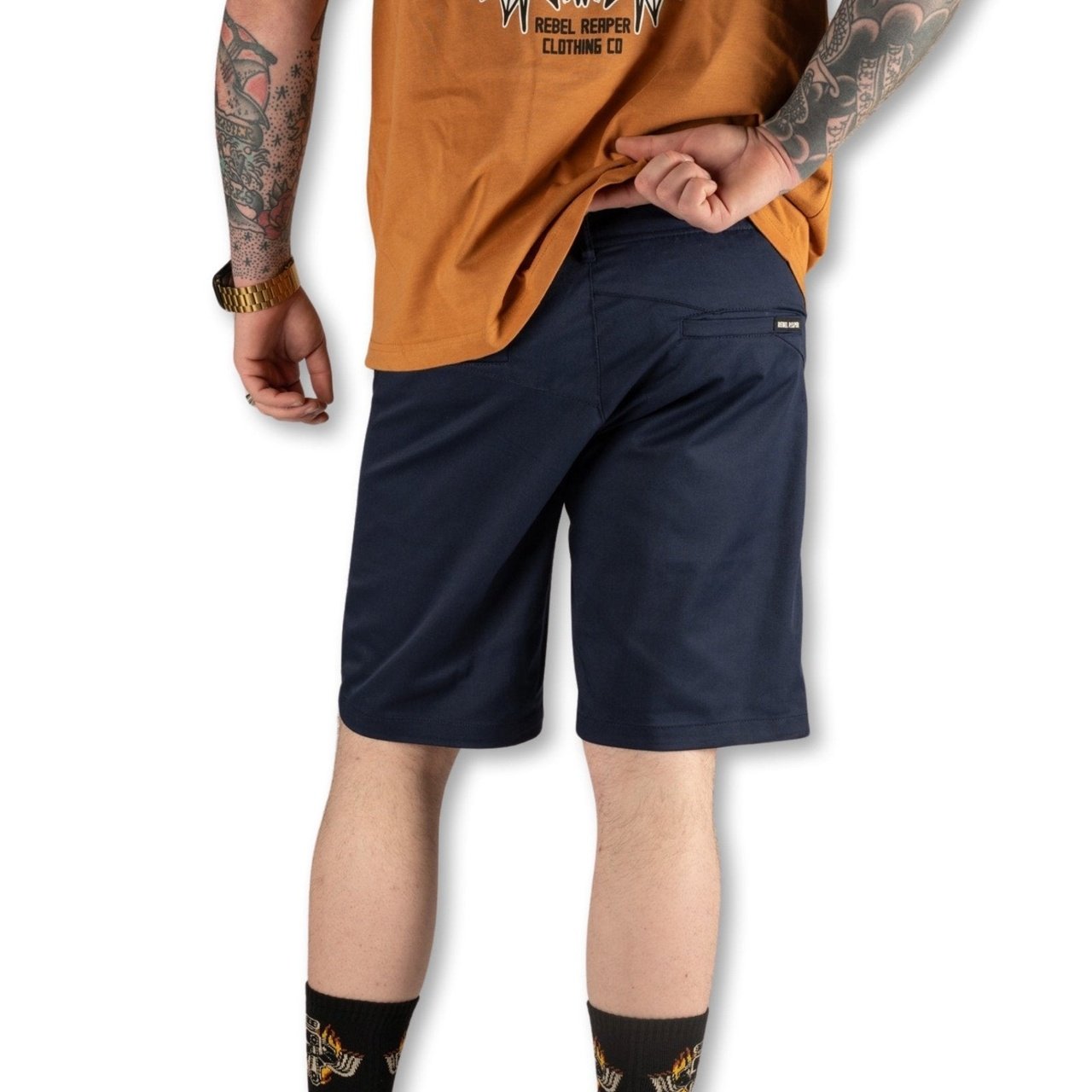 Mens Navy Blue Chino Shorts - Rebel Reaper Clothing CompanyChino Shorts