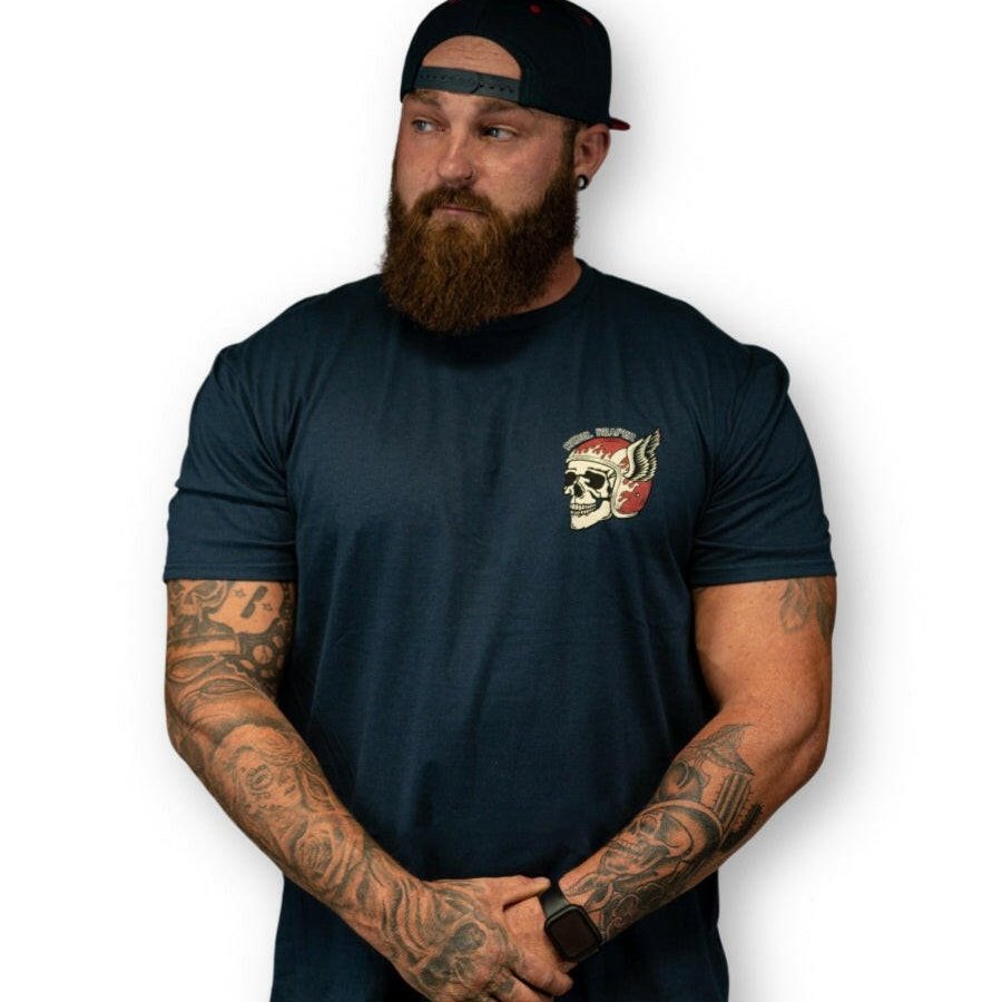 Navy Live Fast, Die Last T-Shirt - Rebel Reaper Clothing Company T-Shirt
