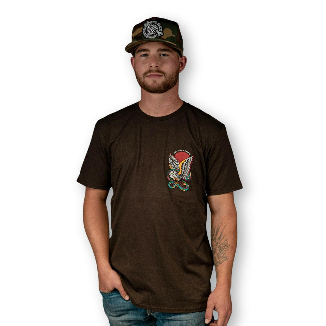 Only the Strong Survive Brown T-Shirt - Rebel Reaper Clothing Company T-Shirt