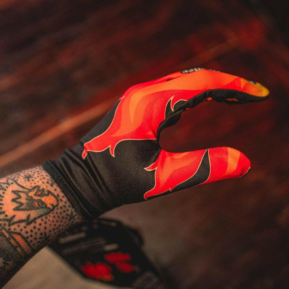 Orange Flames Lightweight Gloves