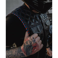 Thumbnail for Patriot Black Leather Mens Vest - Rebel Reaper Clothing Company Men's Vest
