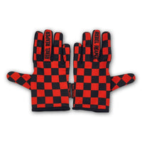 Thumbnail for Red Black Checkered Lightweight Gloves - Rebel Reaper Clothing Company Lightweight Moto Gloves