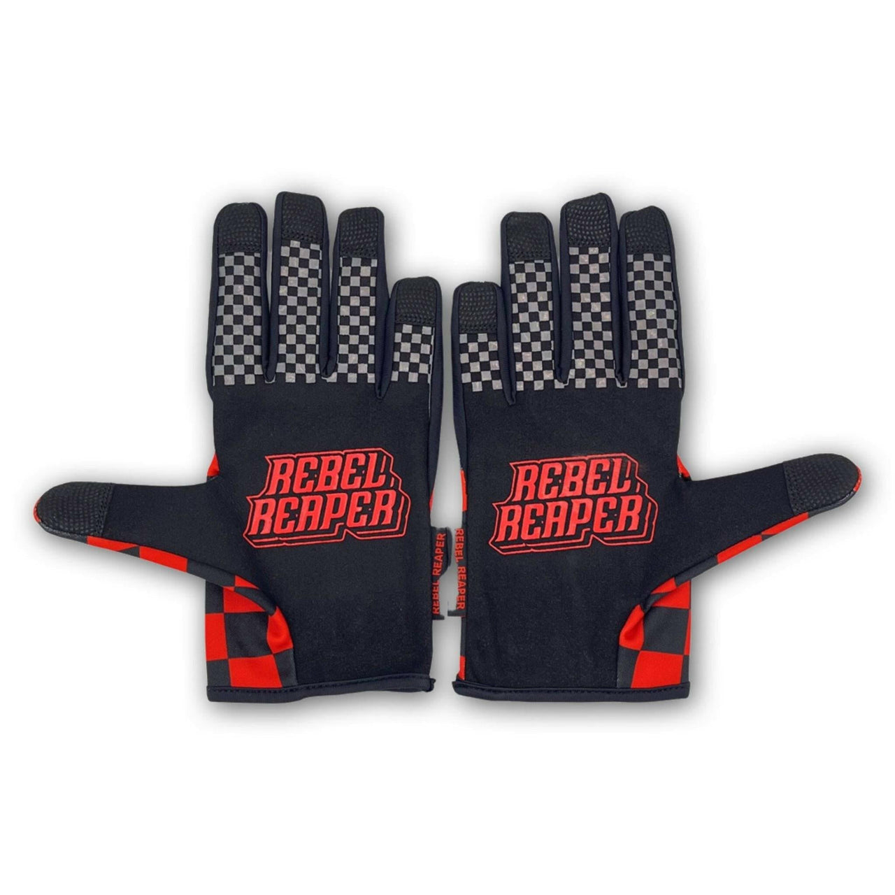 Red Black Checkered Lightweight Gloves - Rebel Reaper Clothing Company Lightweight Moto Gloves
