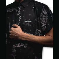 Thumbnail for Scroll Skull Shirt - Rebel Reaper Clothing Company Button Up Shirt Men's