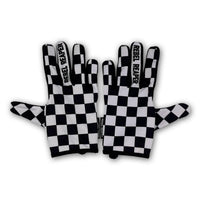 Thumbnail for White and Black Checkered Lightweight Gloves - Rebel Reaper Clothing Company Lightweight Moto Gloves