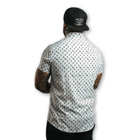 Thumbnail for Bolts Classic | Button Up Shirt | White & Black